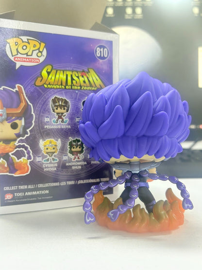 Funko Pop Cavaleiros do Zodíaco Boneco Articulado Hyoga de Cisne #808 Shiryu de Dragão #807 Shun de Andrômeda #809 Ikki de Fênix #810 Bonecos de Vinil Brinquedos