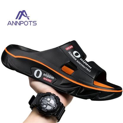 New Summer Men Massage Slippers Sides Indoor Outdoor Sandals Soft Sole Slides Male Flip-flops Men's Sandals Beach Casual Shoes