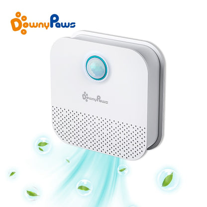 Purificador de Odor Recarregável DownyPaws Para Caixa de Areia de Gatos Desodorizador Inteligente 4000mAh Limpador de Ar Para Vaso Sanitário de Cachorro Suprimentos de Limpeza Para Animais de Estimação