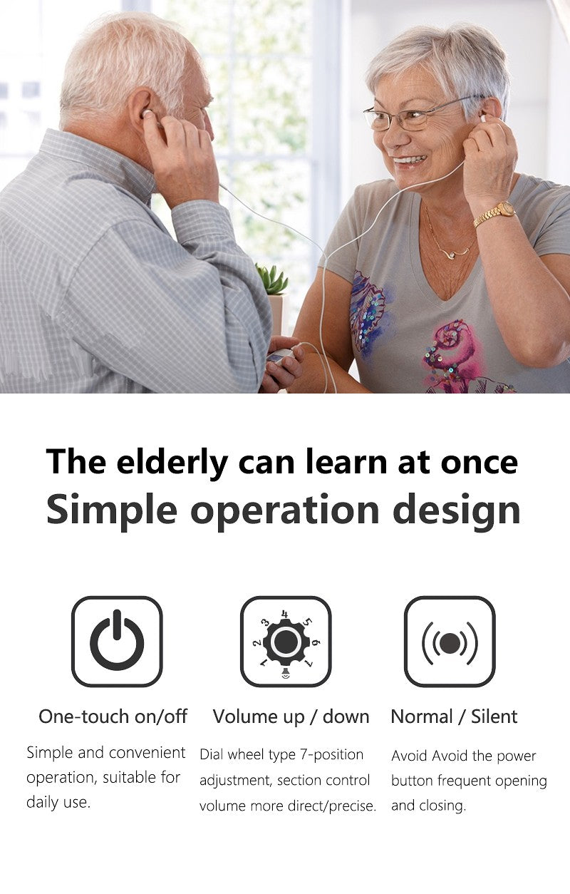 Pocket Rechargeable Hearing Aid DHP for Deafness Powerful Digital Sound amplifier Severe Loss Medical Elderly Hearing Devices
