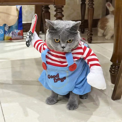 Fantasia de Halloween para Cães e Gatos Pequenos e Médios, Roupa Engraçada de Transformação Animal para Cães e Gatos, para Festas e Cosplay
