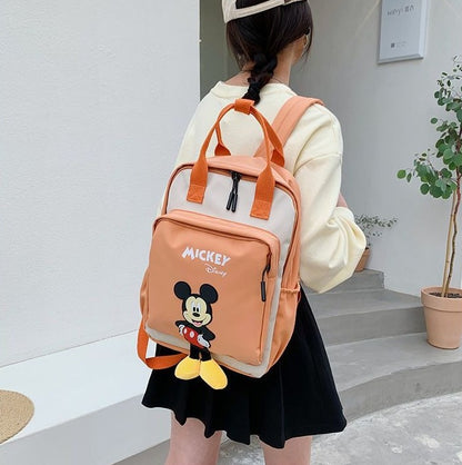 Disney Mickey Mouse Backpack for Kids Cute Cartoon Fashionable Backpack for Students Travel Bag Birthday Gift for Children