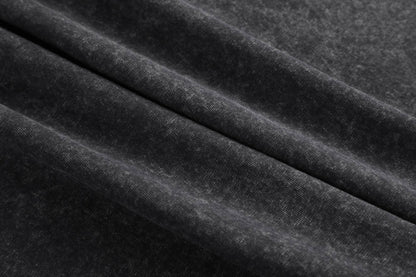 Spider Pattern Rint Men's Summer Retro Style Washed Water T-Shirt Casual Short Sleeved Basic Men's Top 230G