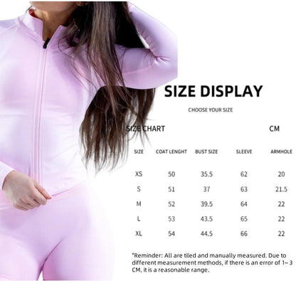 Oner Active Women's Comprehensive Training Jacket Yoga Jacket Gym Jacket Long Sleeve Zipper Tight Plastic Waistband Daily Jacket