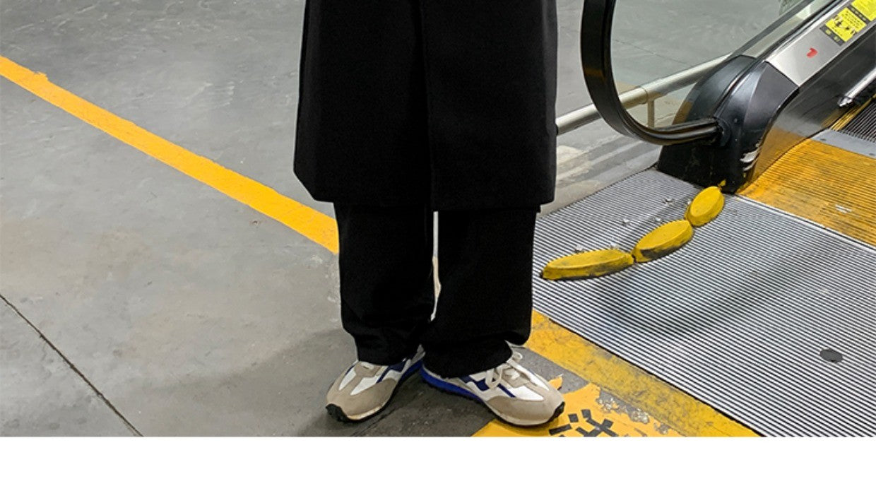 Blends Men X-long Autumn Winter Korean Style Trendy Loose Overcoats Solid Handsome All-match College Harajuku Clothing Mid-calf