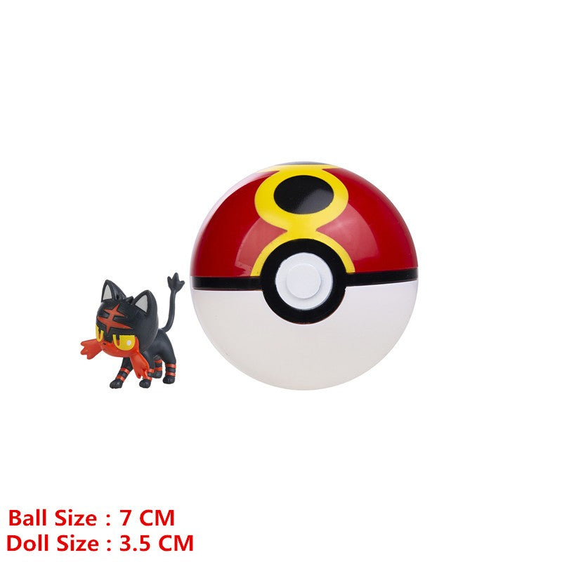 Pokémon Pokeball Com Desenhos Animados Filme Anime Figura Pikachu Charmander Eevee Squirtle Vulpix Qualidade Pet Action Model Brinquedos Presentes