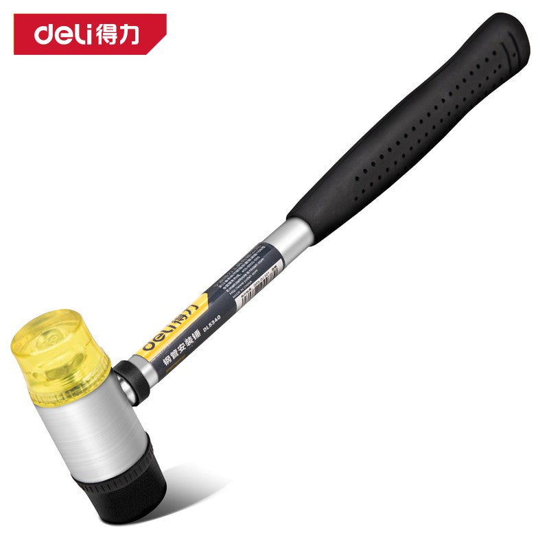 Martelo de borracha de 30 mm / 35 mm / 40 mm, com dupla face, para vidraça, martelo de nylon com cabeça redonda e cabo antiderrapante, ferramenta manual DIY