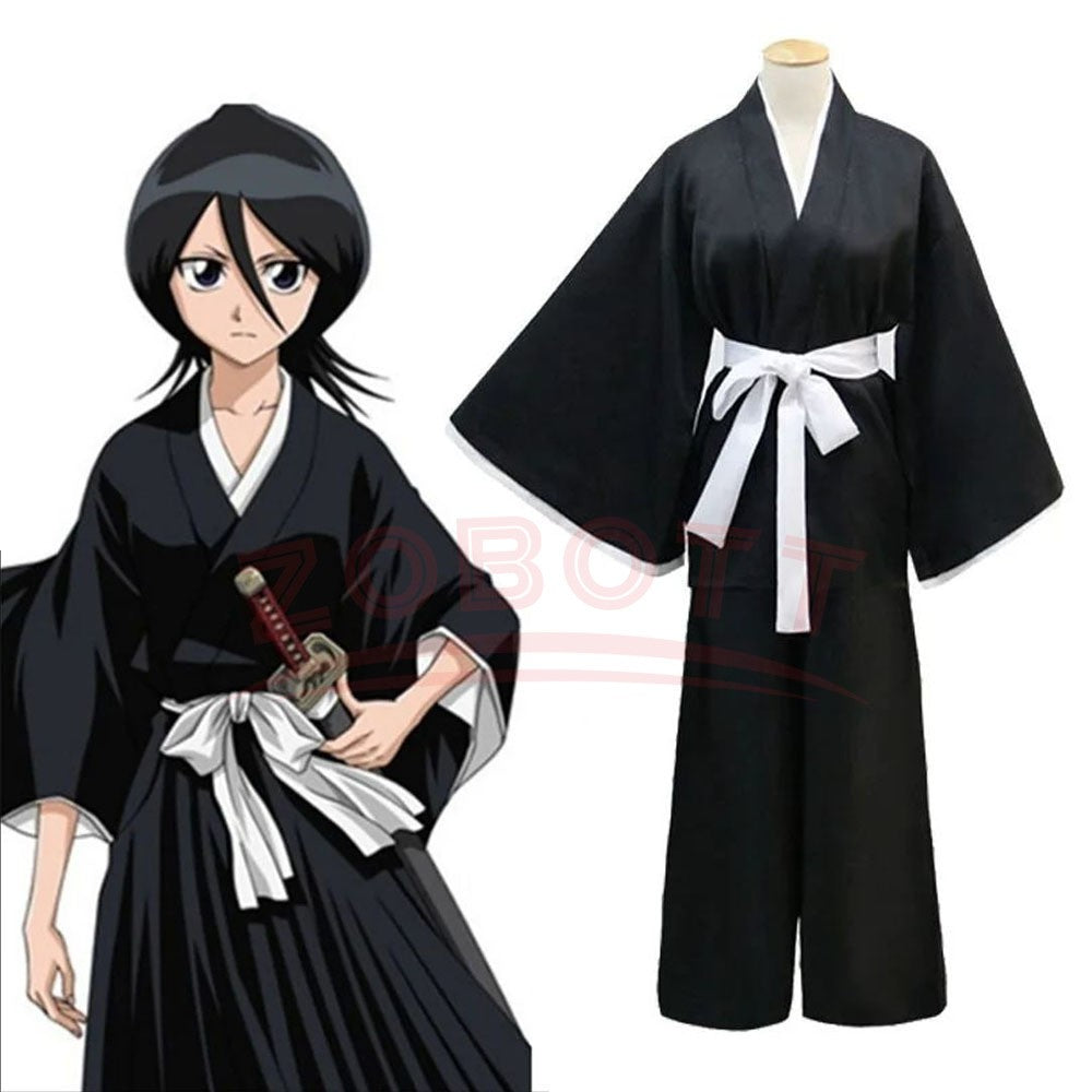 Bleach Kuchiki Rukia Cosplay Costumes Kurosaki Ichigo Die Pa Soul Society Shinigami Kimono Full Outfits Thousand-Year Blood War
