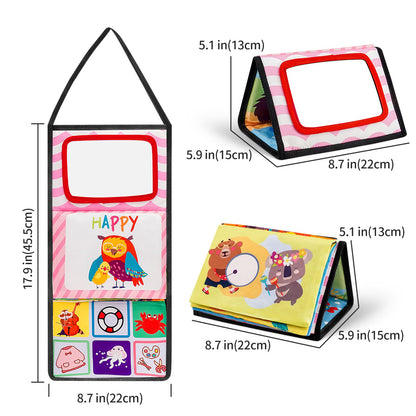 Black and White Newborn Mirror Toys BabyTummy Time for Babies MontessoriDevelopment Crawl High Contrast ActivitySensory Toy