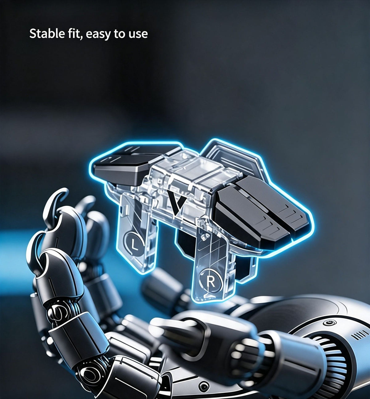 NEW Six Fingers Linkage Gamepad Mobile PUBG Game Trigger L1 R1 ABS Body Alloy Key Mechanical Buttons for 6.0-14.0mm Smart Phone