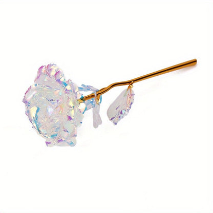 10pcs Artificial Flower Foil Rose Flower Simulation Artificial Rose Flower DIY Golden Plated Foil Rose Love Flower Party Supplie