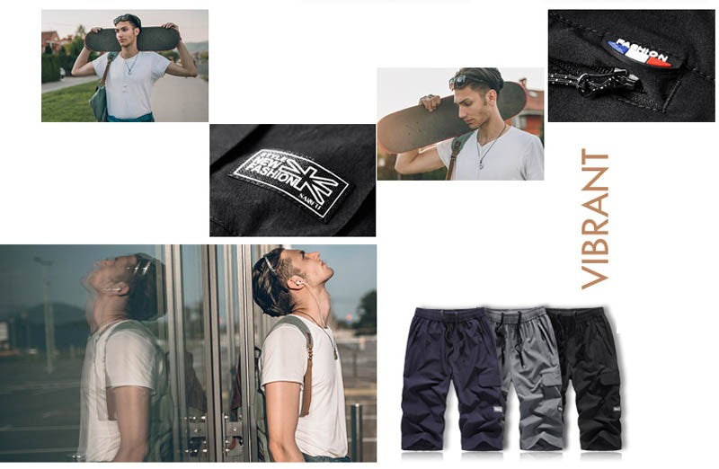 Men's Summer Quick Dry 3/4 Pants Lightweight Capri Shorts Hiking Fishing Travel Casual Cargo Shorts Pants Men Gym Shorts 7XL 8XL