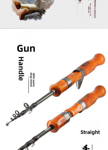 Vara Fuji Fuji tipo Ghost Face para pesca de micro-objetos, vibração, boca de cavalo, UL, ajuste rápido, vara retrátil para riacho