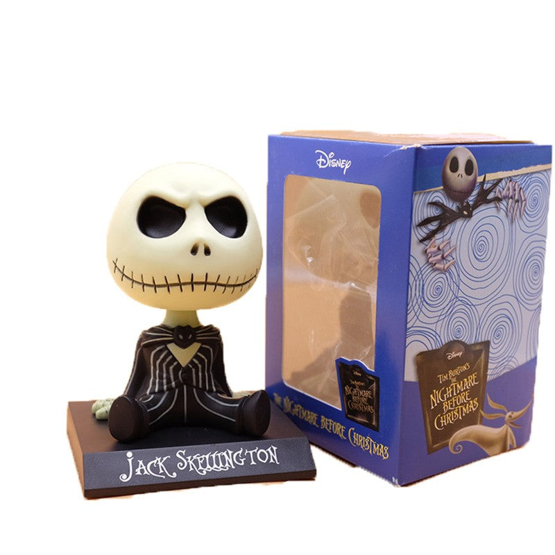 O Pesadelo Antes do Natal Boneco de Ação Deluxe Jack Skellington 12 Rostos Jack Jack Cadeira Versão Modelo Brinquedo Presente Decoração