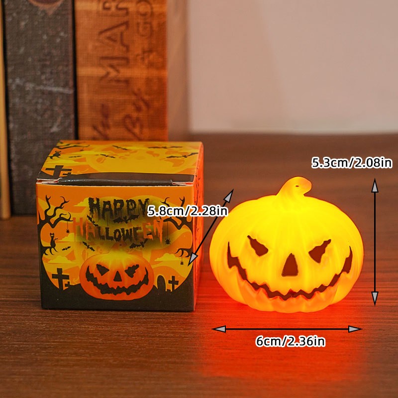 Halloween LED Pumpkin Lamp Ornaments Horror Atmosphere Kids Toy 2026 Halloween Party Home Decor Decoration Supplies