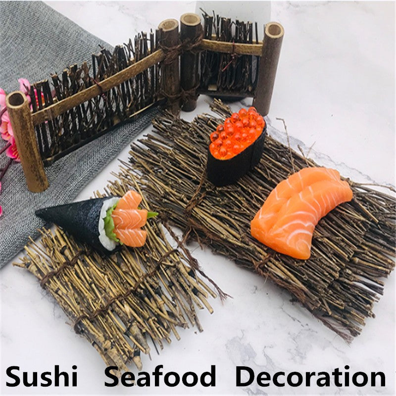Bamboo Japanese Cuisine Sushi Boats Pine Creative Sushi Sashimi Platter Sushi Tools Cuisine Tableware Decoration Ornament