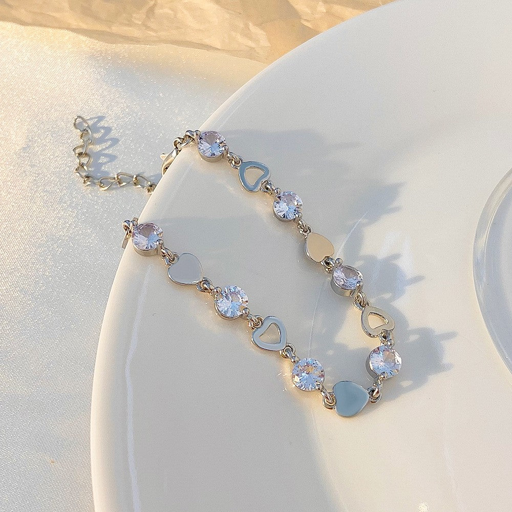 Pulseira de Tulipa de Opala Requintada com Zircônia para Mulheres Acessório Diário Personalizado da Moda Joias para Festas Presentes de Aniversário