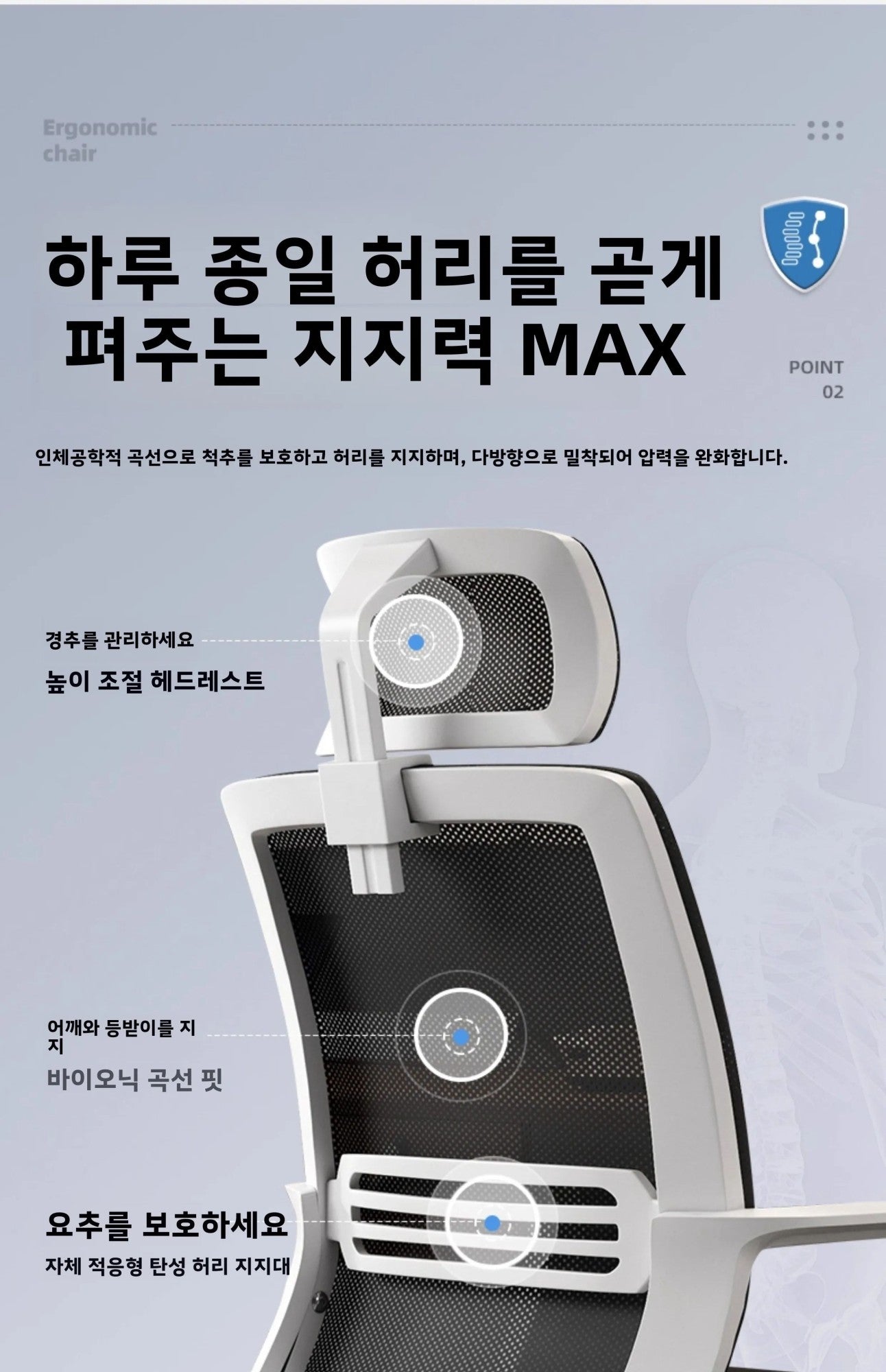 Ergonomic Office Chair Mesh Back Lumbar Support Adjustable Height Reclining Swivel Rolling Caster Home Office Study Meeting Room