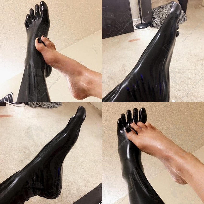 lingerie LATEX socks latex stockings latex bodysuit stockings for men fetish socks men latex fetish gloves sexy