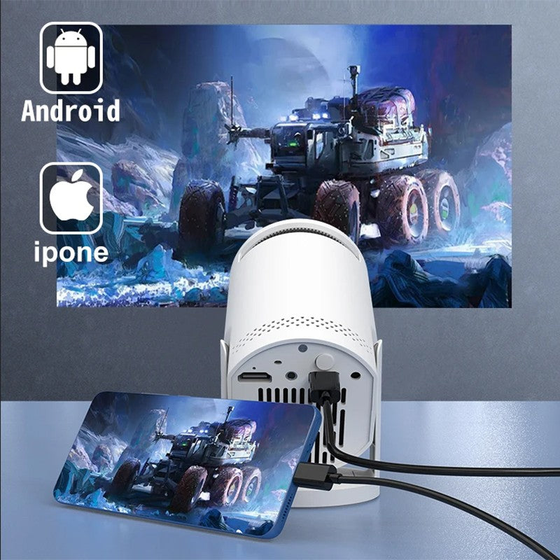 Mini projetor nativo 3D Som estéreo Console multifunções para exterior com Bluetooth Home Theater Cinema Projetores portáteis
