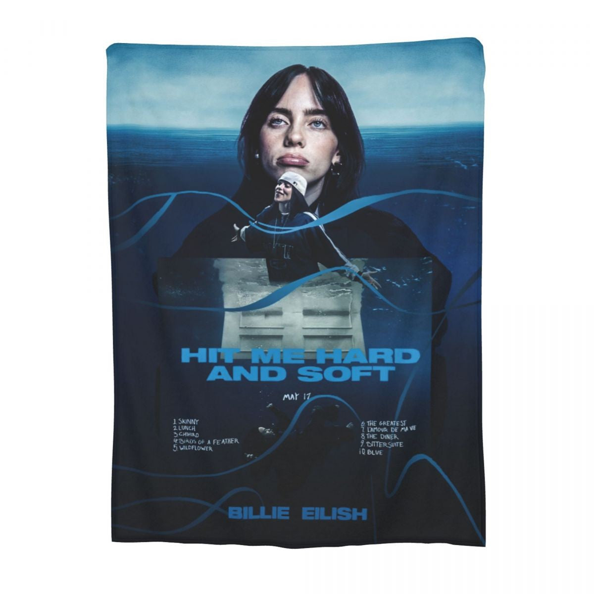 Manta de Lã Hit Me Hard And Soft Merch Billie Macia e Aconchegante para Carro e Quilt