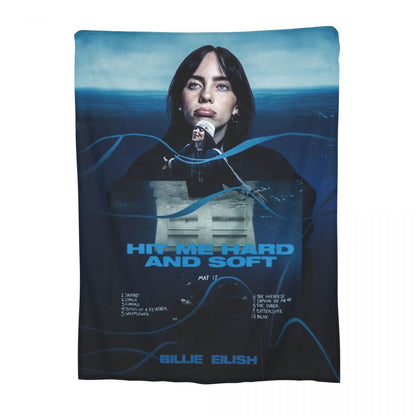 Manta de Lã Hit Me Hard And Soft Merch Billie Macia e Aconchegante para Carro e Quilt