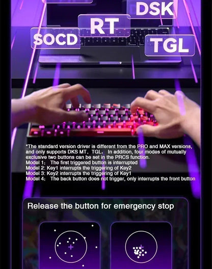 Teclado Gamer AULA WIN60/68HE Magnetic Switch 8000Hz Teclado Mecânico Customizável E-sport de Baixa Latência para FPS