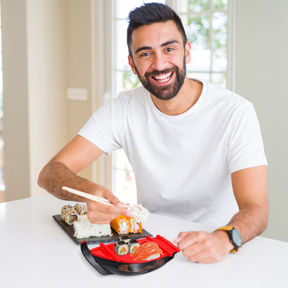 1Pcs Sushi Boat Plate Plastic Display Tray Sushi Serving Tray Sashimi Plate Seafood Serving Decorative Tableware