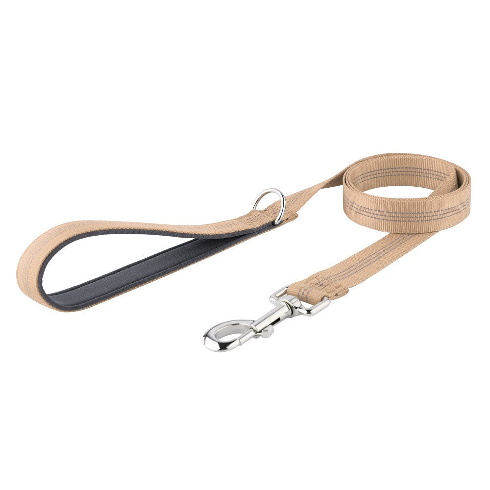 Guias para Cães Coleiras Refletivas com Cordão para Animais de Estimação Coleira para Cães Médios e Grandes à Prova de Explosão Resistente ao Desgaste e Durável