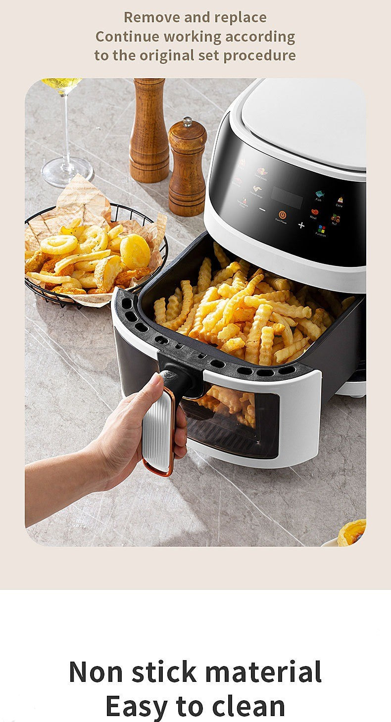 Fritadeira Elétrica 8L Inteligente para Uso Doméstico Cozinha Pizza Cooker Sem Óleo Forno Torradeira Fabricante Atacado 110/220V