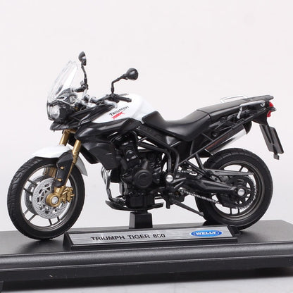 1/18 Escala Welly Triumph Tiger Explorer 800 Sprint RS Bonneville Daytona Trophy Thruxton 1200 Moto Diecast Modelo Brinquedo