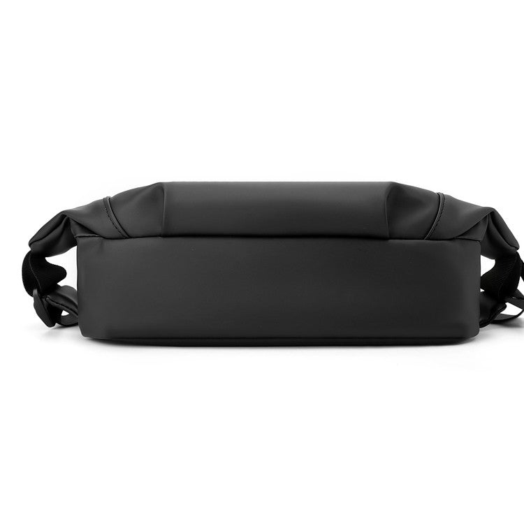 1 men's multifunctional sports waist bag - multi-layer zipper closure, adjustable chest bag, sports style crossbody bag