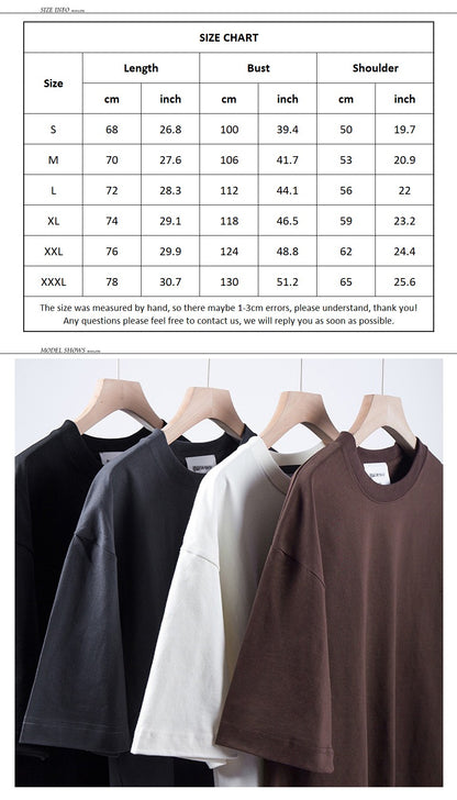 WAVLATII New Men Oversized T shirts Female 260 GSM Casual White Streetwear Tees Black Solid Basic Summer Tops for Young WMT2401