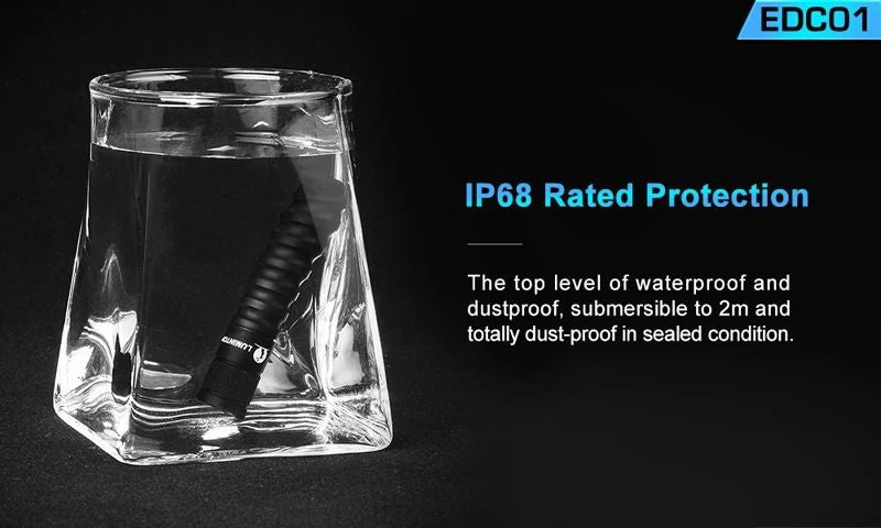 Lumintop EDC01 XP-G3 120 Lumens Mini EDC Flashlight 3 Modes LED Lamp Waterproof Keychain Light AA Battery Pocket Portable Torch