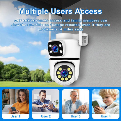 Câmera IP WIFI Tuya 5K 10MP Externa 5G Wifi Câmera PTZ de Lente Dupla Onvif Vigilância CCTV Rastreamento AI Alexa/Câmera de Segurança Goggle