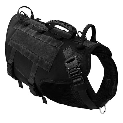 Colete Tático Militar para Cães, Sem Puxão, para Cães de Médio e Grande Porte, Treinamento, Caminhada, Colete Molle para Cães com Bolsos