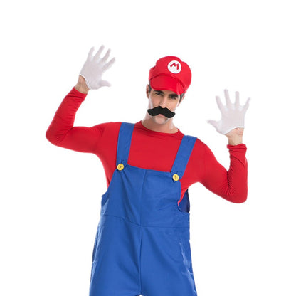 Halloween Carnival adult Men Funy Super game Cosplay Costume Luigi Bros Plumber Christmas Fancy Dress