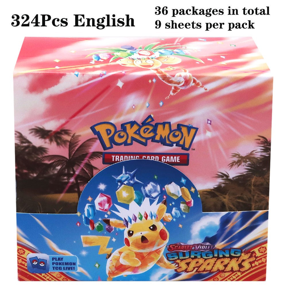 324 pçs/caixa Pokémon TCG: Sol e Lua, Escuridão Incendiada, 36 Pacotes, Caixa de Booster, Jogo de Cartas Pokémon, Brinquedos Colecionáveis, Jogo de Tabuleiro Prismático