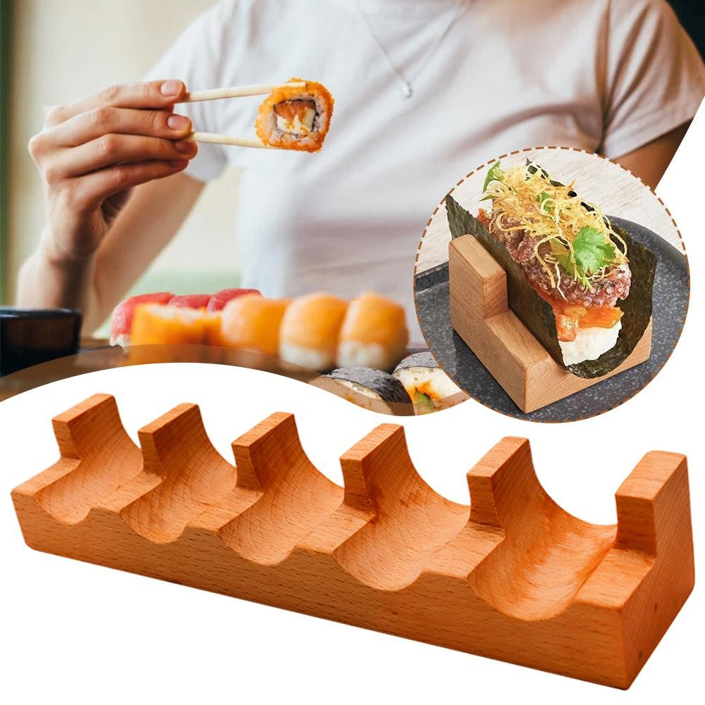Suporte de Sushi Japonês de Madeira em U Rack de Taco Suporte de Prato de Comida Suporte de Bandeja de Servir Sushi Barco de Sushi