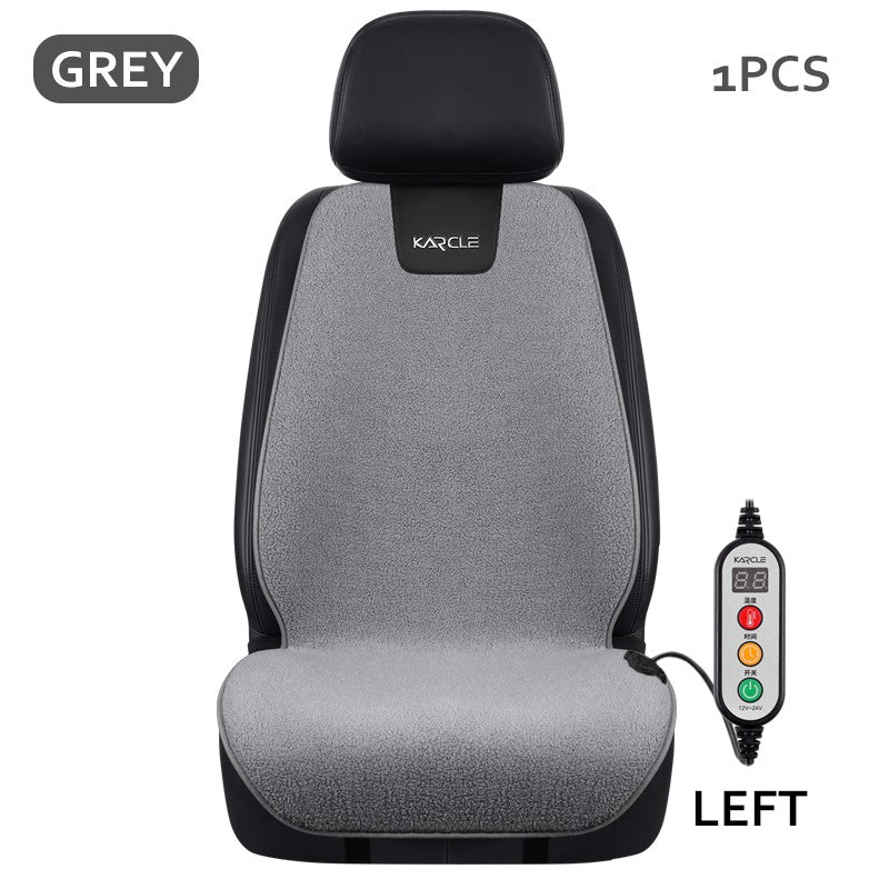 Heated Car Seat Cover Fleece Graphene Fast Car Seat Heater 12/24V Warm Plush Seat Protector Car Heating Mat Winter Seat Cushion