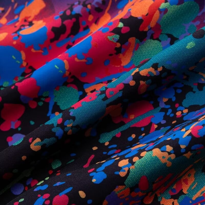 Y2K Men Oversize Street Fashion Summer Daily Shirt Hawaiian Splash-ink Print Casual Loose Short Sleeve Beach Shirts For Man Tops