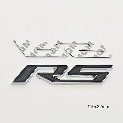 3D Metal Car Sticker RS logo Front Grill Emblem Trunk Badge Decals For Chevrolet Blazer Aveo Trax Cruze Sonic Onix Accessories