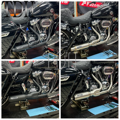 17-25 SC Project Exhaust System Kit Slip On Line 2-into-1 Full Complete Muffler For Harley Touring CVO Road Street Electra Glide