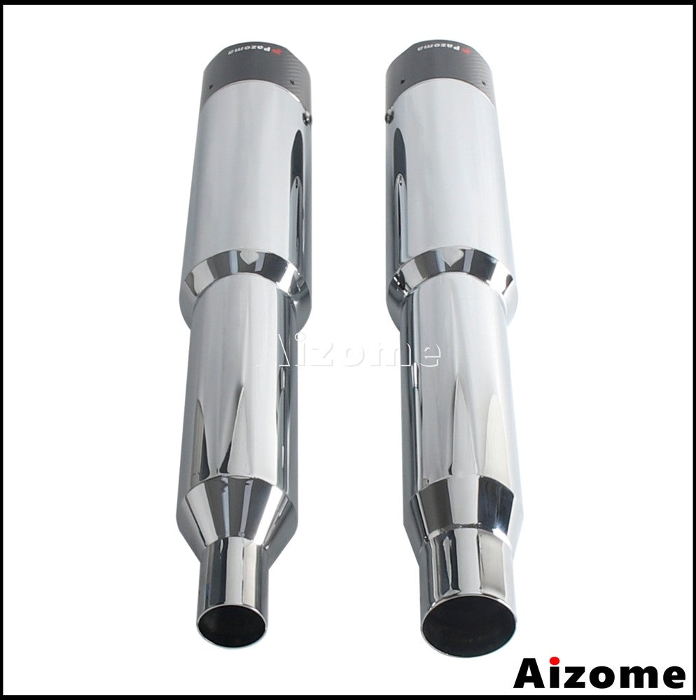 Motorcycle 4.5Inch Slash?Cut Exhaust Muffler Carbon Fiber For Harley M8 Touring Electra Street Glide Road King Road Glide 17-26