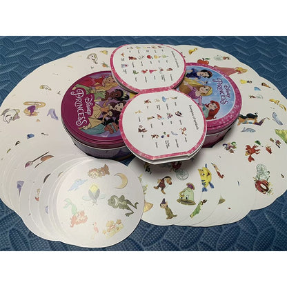 Jogo de Tabuleiro Disney Frozen Cartas Brinquedos Princesas Caixa de Metal Família Festa Divertida Férias Acampamento Ferramenta Esportes Natal Halloween Presentes