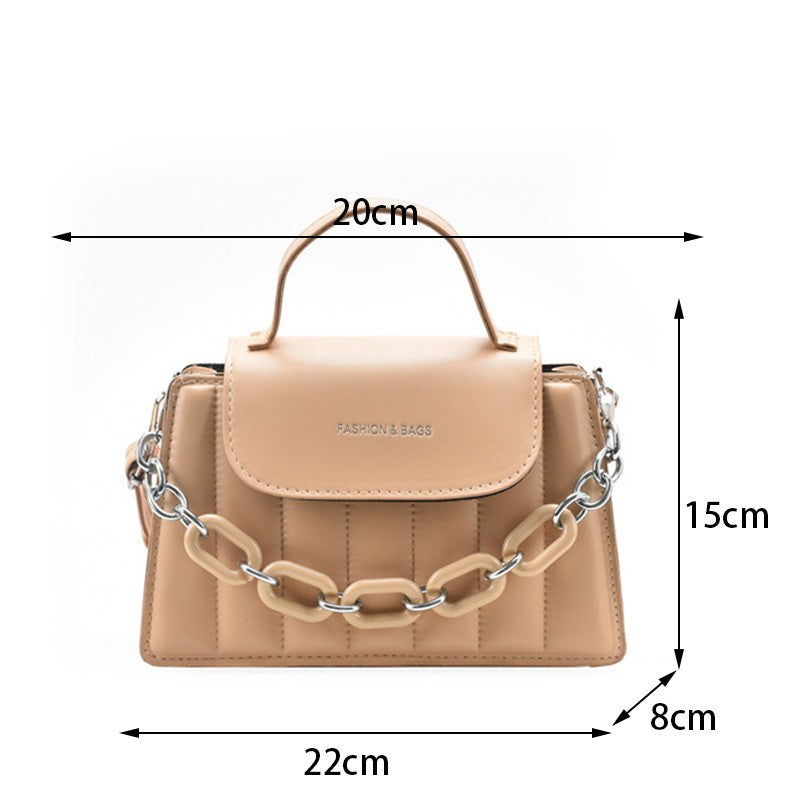 New Chains Shoulder Bag Women Solid Color Crossbody Bag Designer Messenger Handbag and Purse Luxury Top-handle Bag feminina