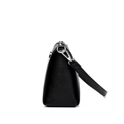 Top Quality Pu Leather Female Crossbody Three Layers Pockrts Bag Elegant Shoulder Bags for Women Casual Purses and Handbags Sac