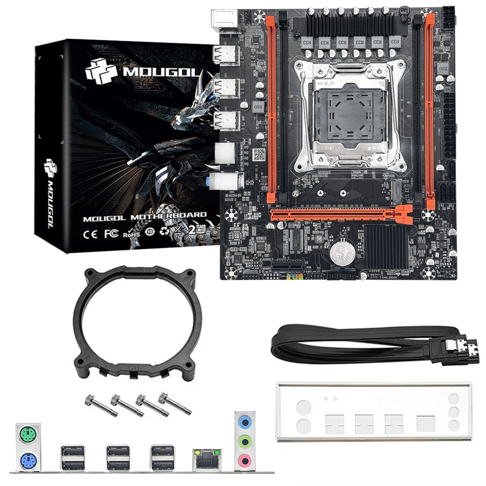 Kit Placa-mãe Gamer MOUGOL X99 com Intel Xeon E5 2680 V4 e Memória RAM DDR4 8Gx2 2133MHz ECC de Canal Duplo M.2 NVME para PC de Mesa