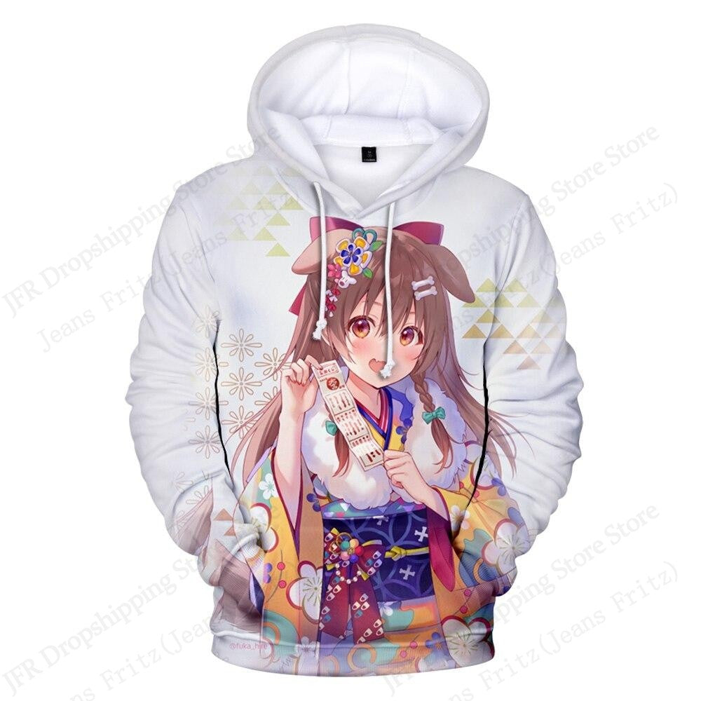 Hololive VTube Inugami Korone 3d Print Hoodie Men Women Fashion Autumn Winter Hoodie Sweatshirt Anime Tracksuit Men Clothing New