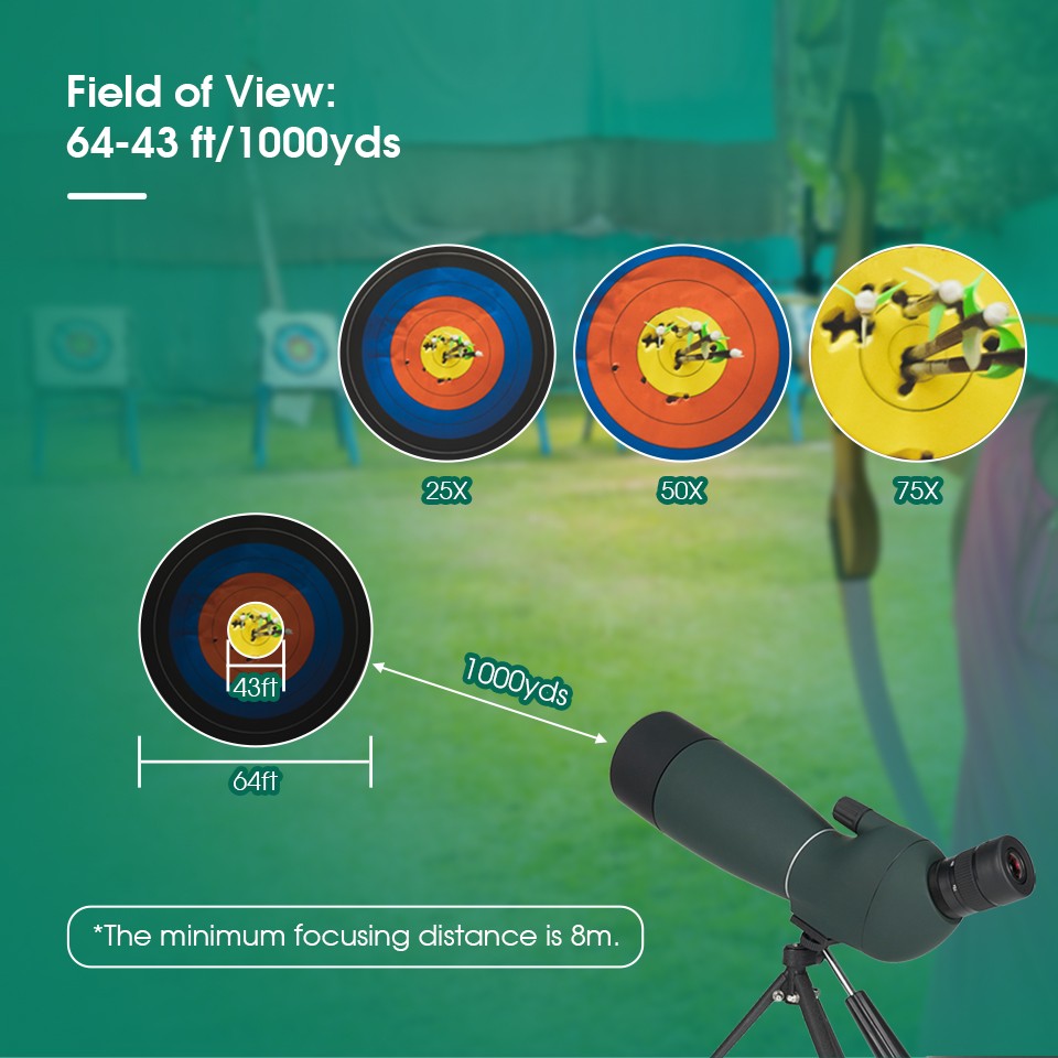 Svbony SV28plus 50/60/70mm Luneta Terrestre Telescópio Zoom Potente Longo Alcance Prisma PORRO Adequado para Tiro ao Alvo Arco e Flecha